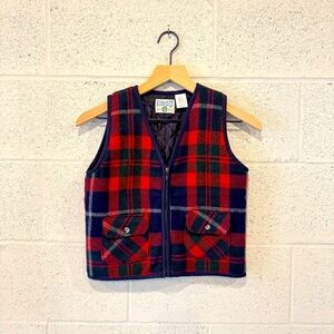 vintage kids plaid vest | size 7